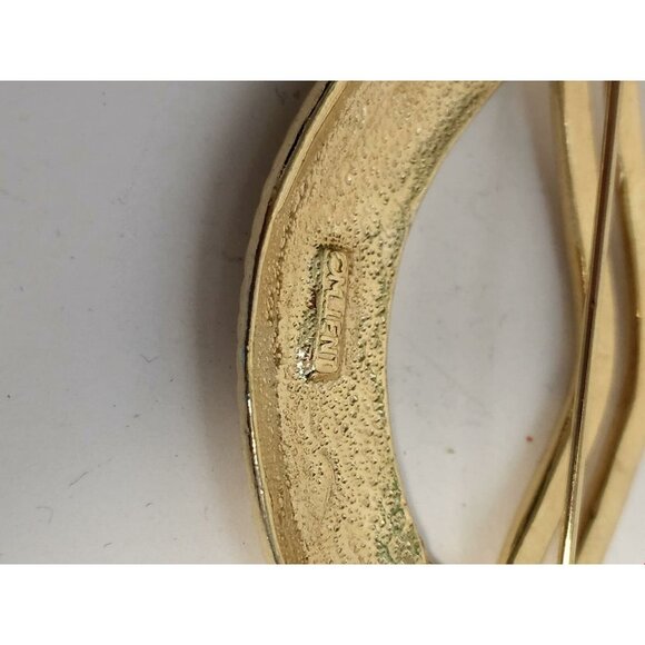 Vintage Mient Gold Tone Abstract‎ Large Brooch Pin - Picture 9 of 9